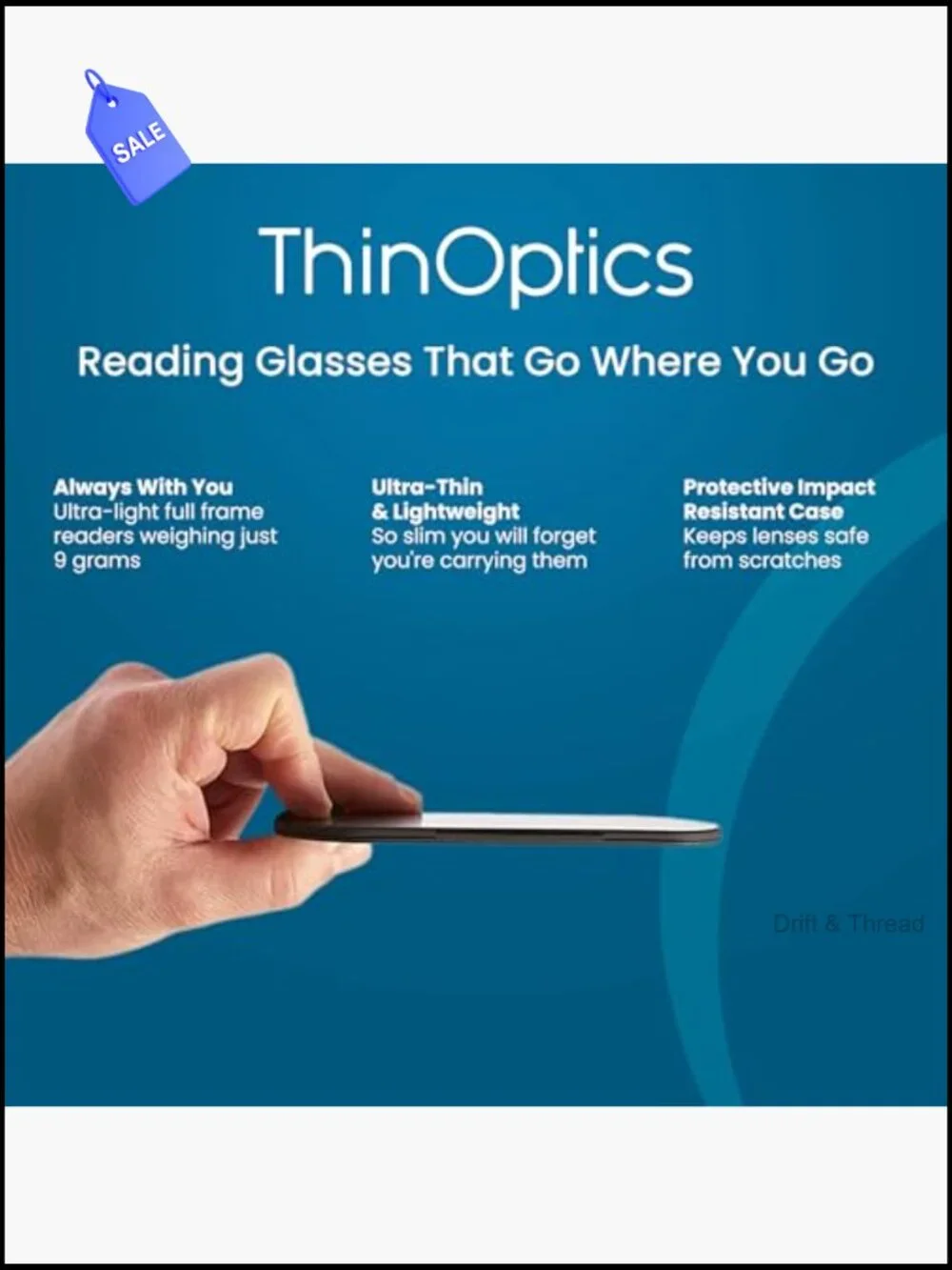 Ultra-Light Full Rim Reading Glasses with Metal Frame